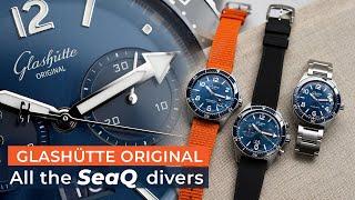 Ultimate divewatches. Comparing the Glashütte Original SeaQ, SeaQ PanoramaDate & SeaQ Chronograph.