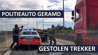 Politie | Gestolen trekker | Politieauto geramd | Verdachte wil niet stoppen