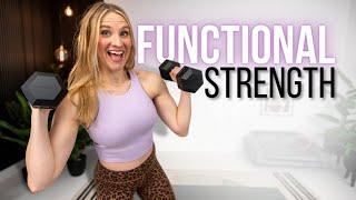 30-min Full Body Strength Workout with Dumbbells | Functional Training