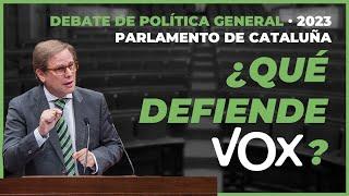 ¿Qué defiende VOX en el Debate de Política General 2023 en Cataluña?