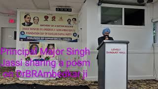 Surrey::Principal Major Singh Jassi 's poem on DrBRAmbedkar ji withWorldwide BSPSUPPORTERS /Harmantv