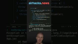 Sometimes It Is Okay To Swallow Exceptions #java #shorts #coding #airhacks