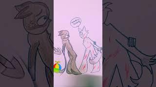 What does grey tries to hide from Wenda||harpy hare meme||#incredibox #art #drawing #shorts