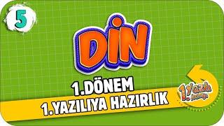 5.Sınıf Din Kültürü 1.Dönem 1.Yazılıya Hazırlık | 2021