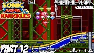 Sonic Mania Knuckles Gameplay Walkthrough Part 12 - Chemical Plant Zone - PS4 Lets Play