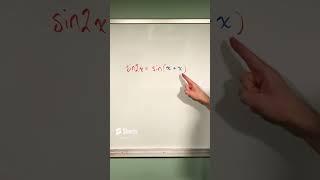 Can I prove sin2x=2sinxcosx in 20 seconds? #shorts