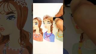 Pennsylvania Dutch Glamour ️ #mennonite #pidgindoll #mennonite #bangs #illustration #hairstyles