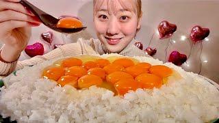 ASMR рис с сырым яйцом【русские субтитры】【Mukbang/ Eating Sounds】