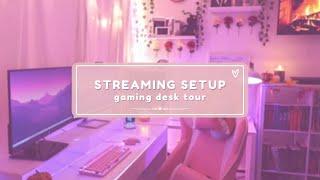 Streaming Setup / PINK Gaming Desk Tour 