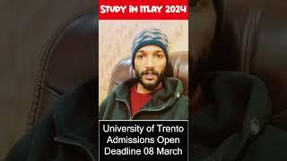 Study in itlay 2024 #studyinitaly #viralshort #shortsfeed #foryou  #fullyfundedscholarships