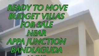 Budget Villas for sale in Bandlaguda jagir, near APPA junction, Hyderabad