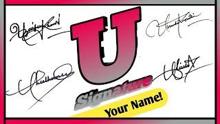 U signature style of my name । Signature Style