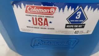 Coleman USA Wheeled Cooler 40 Cans 3 Days