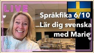 Språkfika 6/10-24 om glädje, sorg och vardag- Lär dig svenska @svenskamedmarie