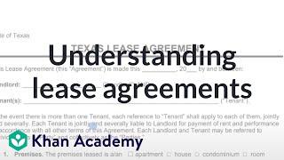 Understanding  lease agreements | Housing | Financial Literacy | Khan Academy