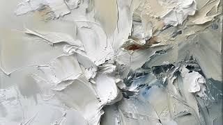 Abstract Impasto Oil Painting Textured Free TV Art Wallpaper Background Screensaver Home Decor White