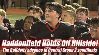 Haddonfield 14 Hillside 7 | HS Football | Central Group 2 Quarterfinal | Cormac Flanagan TD!