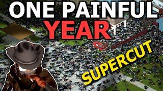 I Survived Project Zomboid's Most INFAMOUS Challenge | 1 Painful Year (Supercut)