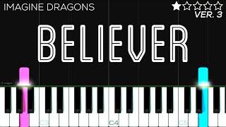 Imagine Dragons - Believer | EASY Piano Tutorial