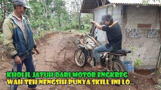 Muhammad Kholil Belajar Naik Motor Engkreg.. Sekali Jatuh Langsung Kapok..Teh Nengsih Siap Jualan..?