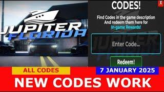 *NEW CODES* [Update!] Jupiter Florida BETA CARS ROBLOX | ALL CODES | JANUARY 7, 2025