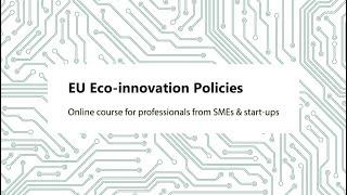 EU Eco-innovation policies: course introduction