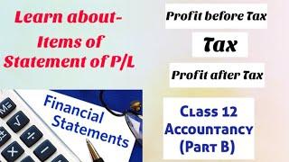 Profit before Tax | Taxes | Profit after Tax | Statement of Profit and loss