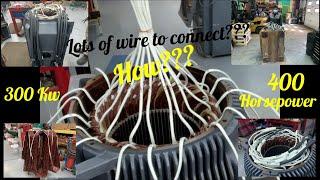 Motor Rewinding | Rewinding of big 300(Kw) 400 horsepower Part 2 l connections & diagram