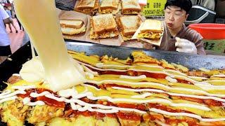 I’d Thought I Could Easily Finish Six Korean Toast Sandwiches … Until I Saw the Size! KOREAN MUKBANG