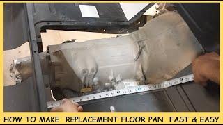 How to make replacement  floor patch panels and  trans tunnel FAST & EASY !   D I Y Auto Restoration