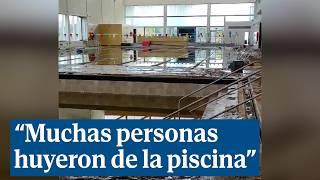 La piscina cubierta de Paiporta: "En los vestuarios se ve que hubo muchas personas que huyeron"