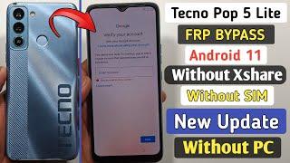 Tecno Pop 5 LITE FRP Bypass Android 11 | Tecno BD4i Google Account Bypass WITHOUT PC | No SIM