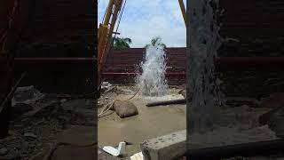 Boring compressor process clean Water #boring #borvel #drilling