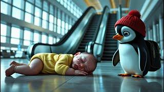 LITTLE PENGUIN SAVES BABY WHO FELL FROM AIRPORT ESCALATOR #story #penguin #animalrescue