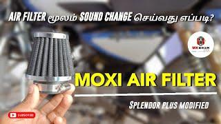 Splendor moxi air filter modified|| available #mkbikerpitstop  #splendormodifiedtamil #mk_tnbiker