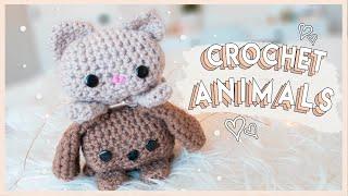 How to Crochet Stuffed Animals: Crochet Puppy Dog & Kitty Cat! (Amigurumi)