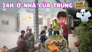 Thử Thách 24H Ở Nhà Của Trung Buổi Tối Bị Hù [ Trang And Vinh ]