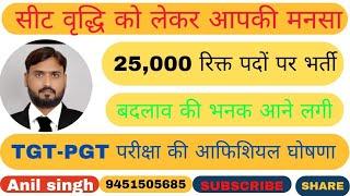 TGT-PGT अभ्यर्थियों के लिए जरूरी सूचना,नये विज्ञापन में बदलाव की कार्रवाई,25000सीटों पर आपकी मनसा