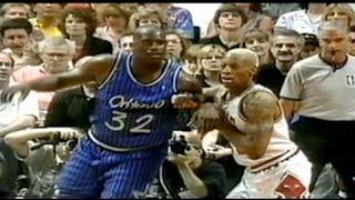 Dennis Rodman locks down Shaq - 1996 ECF Game 1