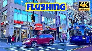 4K Driving Tour: Exploring Queens, New York City Flushing 