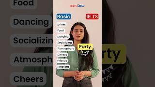 Basic English Vs #IELTS English | IELTS Vocabulary (Party)