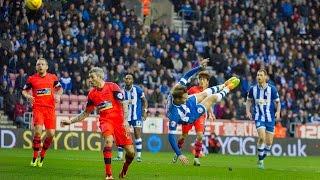 NICK POWELL OVER HEAD KICK WONDER GOAL FOR WIGAN ATHLETIC V BOLTON