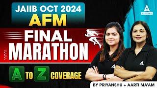 JAIIB OCT 2024 AFM MARATHON | AFM FINAL MARATHON | BY PRIYANSHU & AARTI Ma'am