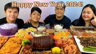 NEW YEAR'S EVE 2024 CELEBRATION | POPULAR FILIPINO FOOD IDEAS |  MUKBANG PHILIPPINES