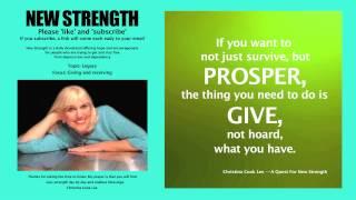 New Strength Devotional, Topic: Legacy, Focus: Giving and receiving