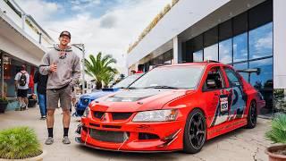 I Snuck the Tokyo Drift Evo into LA's Most Exclusive Cars & Coffee...