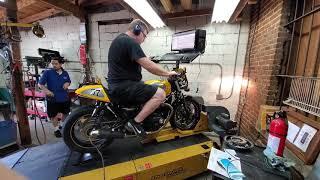 2017 Triumph Street Cup on the dyno