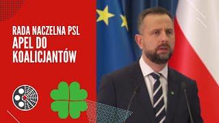 W. Kosiniak-Kamysz: Apel do koalicjantów - Posiedzenie Rady Naczelnej Polskiego Stronnictwa Ludowego