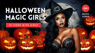 AI Dark Magic: Beautiful Halloween Girls   | Spooky Vibes & Enchanting Costumes