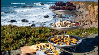 Two Chefs Create EPIC SEAFOOD TOWER Using ONLY FORAGED INGREDIENTS | Coastal Foraging